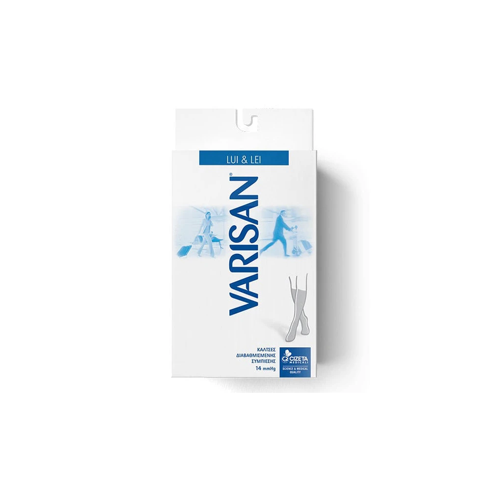 Varisan Lui & Lei Ανδρικές & Γυναικείες Κάλτσες 14MmHg 862 Nero Ενάντια Σε Κυκλοφορικά Προβλήματα Κάτω Γόνατος Μαύρες Νο1(37-39) 1 ζευγάρι