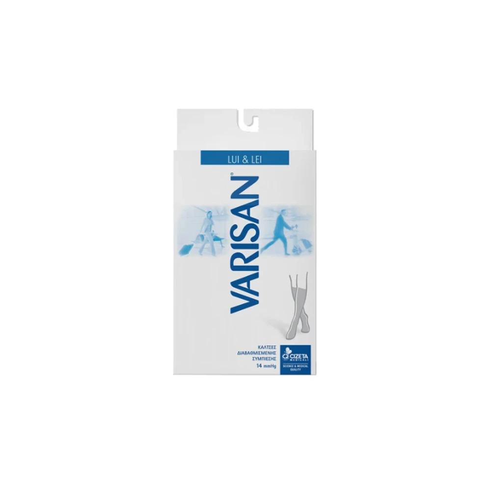 Varisan Lui & Lei Unisex Κάλτσες Διαβαθμισμένης Συμπίεσης 14 mmHg Chiaro No1(37-39) 1 ζευγάρι
