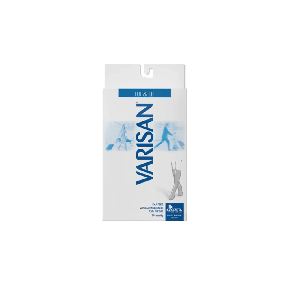 Varisan Lui & Lei Unisex Κάλτσες Διαβαθμισμένης Συμπίεσης 14 mmHg Chiaro No2(39-41) 1 ζευγάρι