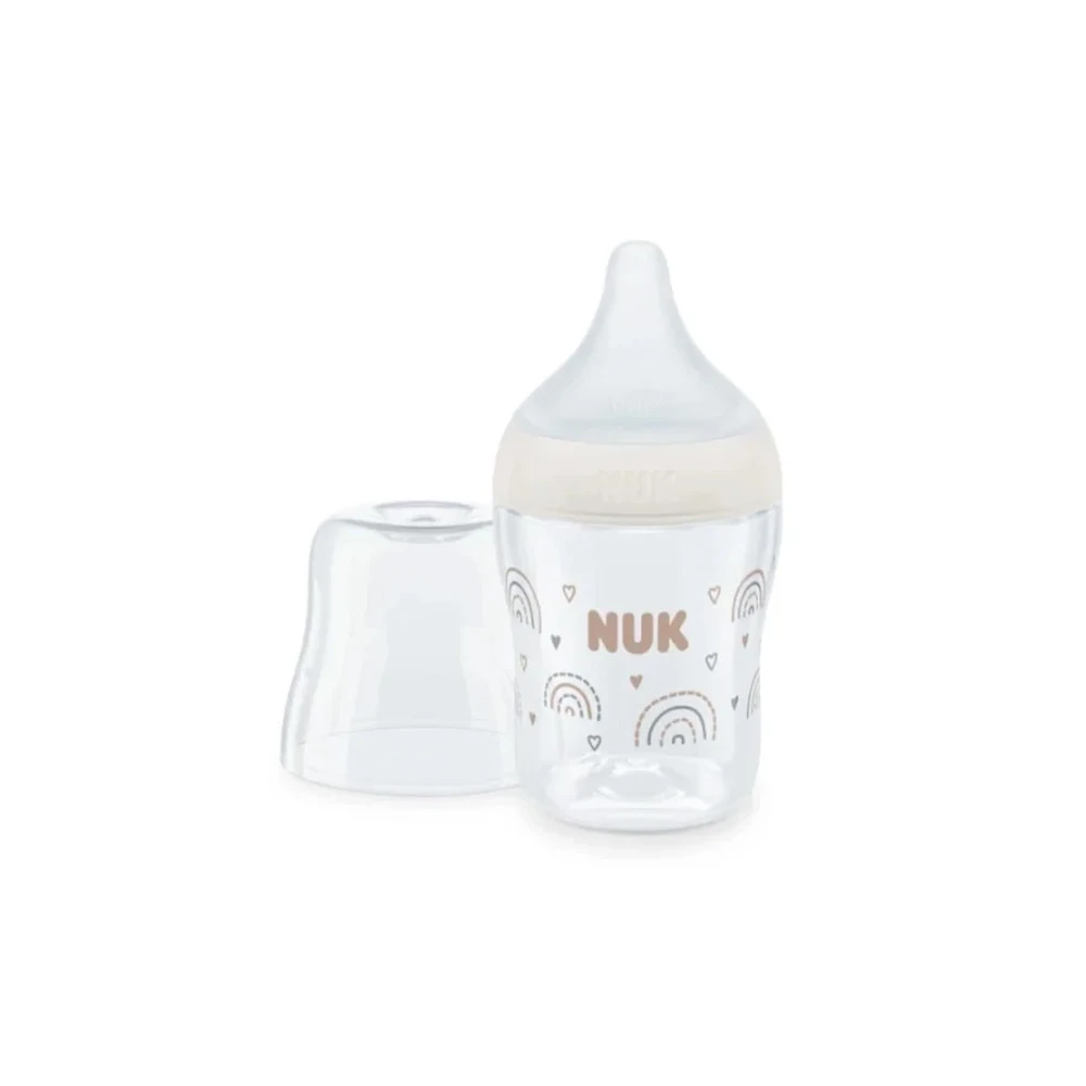 Nuk Perfect Match Temperature Control Glass Bottle With Silicone Nipple For 0+ Months 120ml