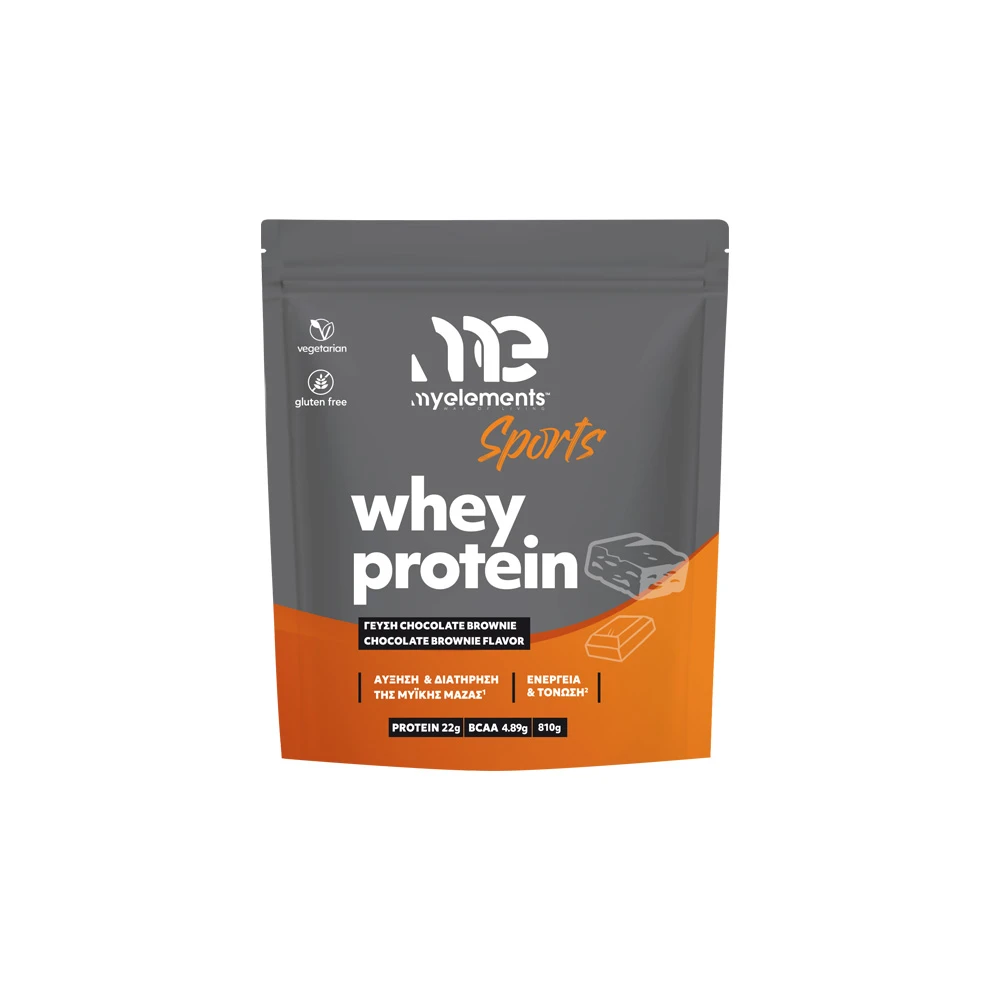 My Elements Sports Whey Protein Chocolate Brownie Dietary Supplement With Whey Protein & Vitamin Blend Chocolate Brownie Flavour 810gr