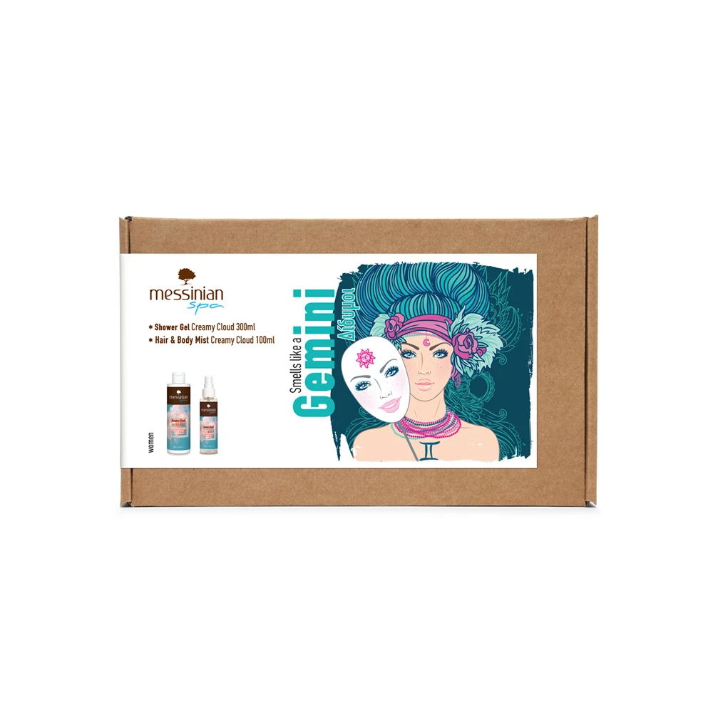 Messinian Spa Promo Zodiac Collection Gemini Shower Gel Creamy Cloud 300ml & Hair & Body Mist Creamy Cloud 100ml