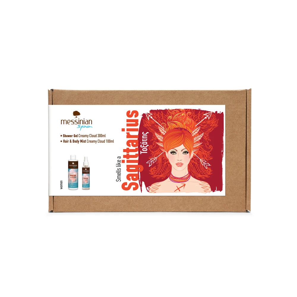 Messinian Spa Promo Zodiac Collection Sagittarius Shower Gel Creamy Cloud 300ml & Hair & Body Mist Creamy Cloud 100ml