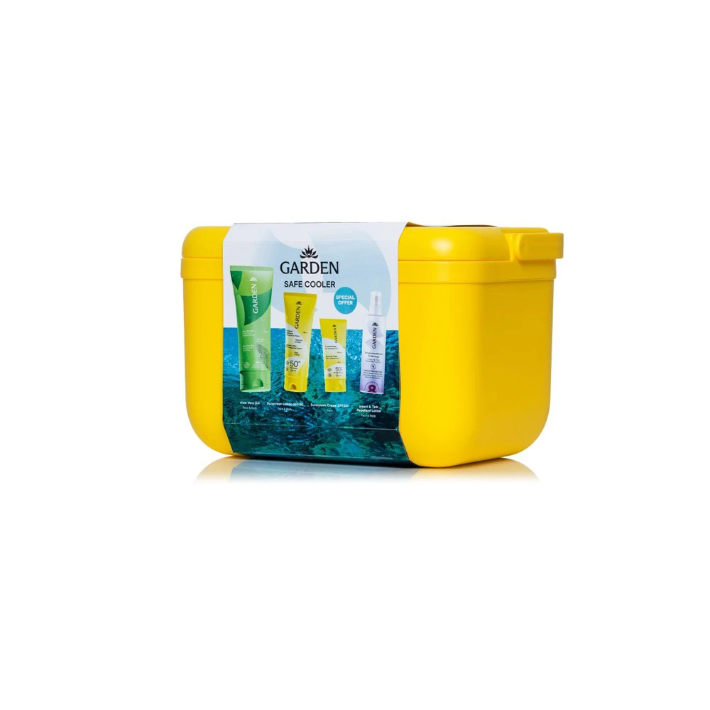 Garden Promo Safe Cooler Aloe Vera Gel 75ml & Sun Lotion SPF50 75ml 75ml & Sun Face Cream SPF50+ 25ml & Insect Repellent Lotion Spray 100ml