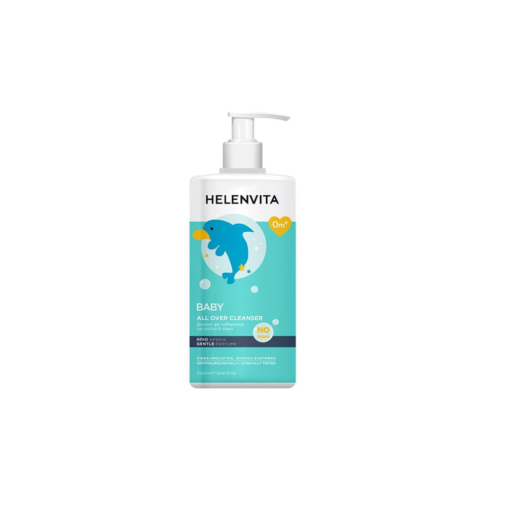 Helenvita Baby All Over Cleanser Βρεφικό Καθαριστικό Υγρό Για Σώμα & Μαλλιά 1Lt
