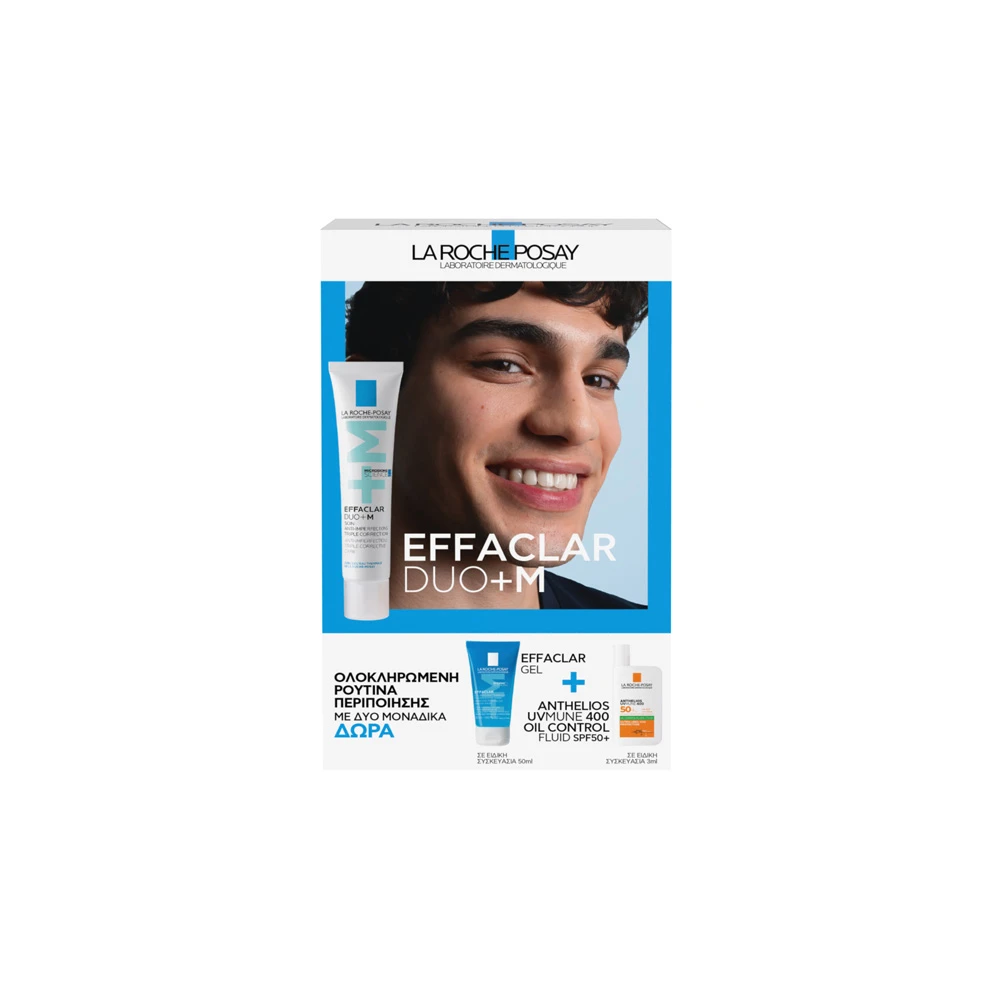 La Roche Posay Promo Effaclar DUO+M 40ml & Gift Effaclar Gel 50ml & Anthelios UVMUNE 400 Oil Control FLUID SPF50+ 3ml