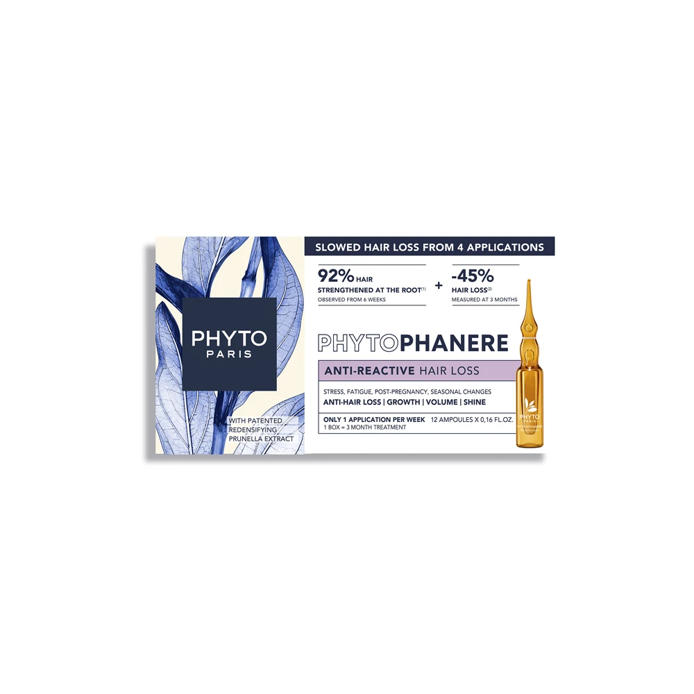 Phyto Phytophanere Reactional Hair Loss Treatment 12 ampoules x 5ml