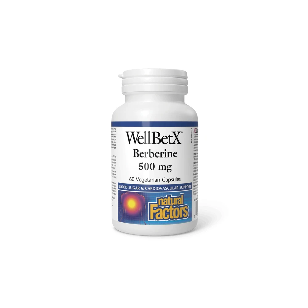 Natural Factors Well Betx Berberine 500mg 60 vegan caps