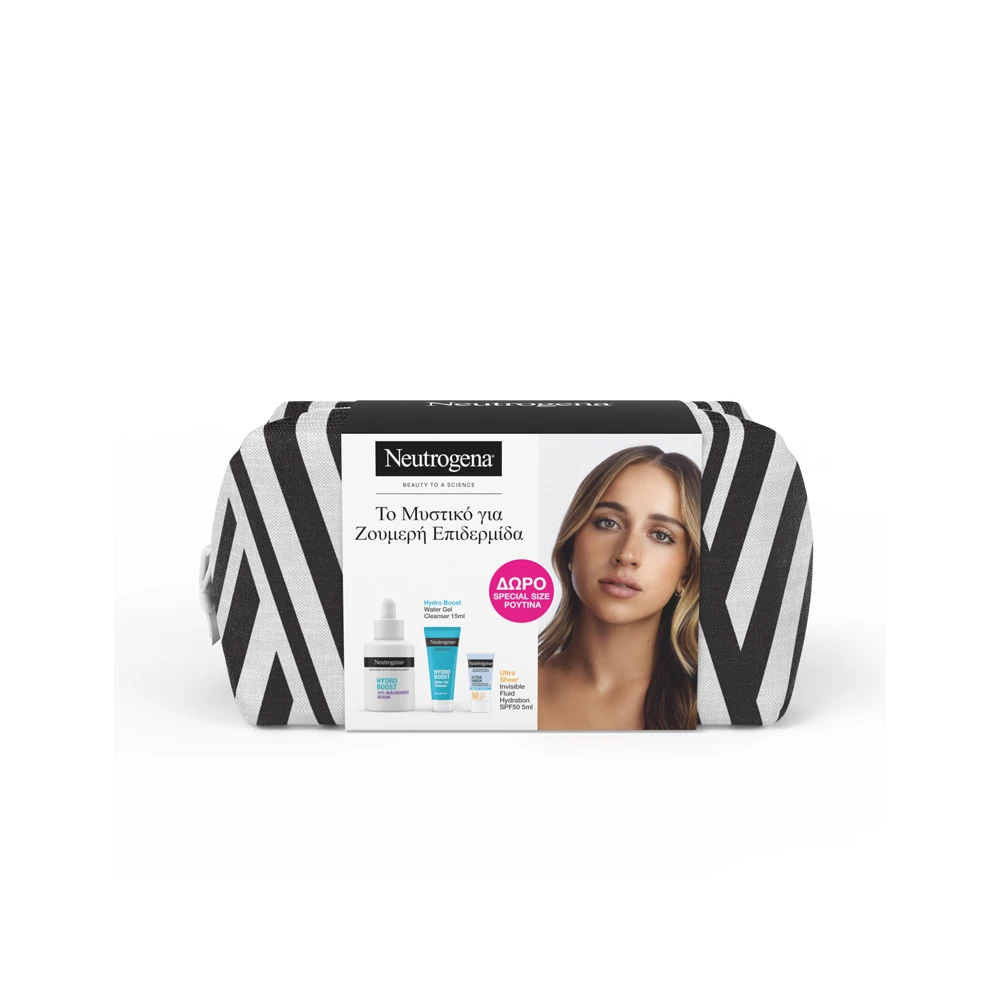 Neutrogena Promo Hydro Boost Limited Edition 10% Niacinamide Serum 30ml & Gift Water Gel Cleanser 15ml & Ultra Sheer Invisible Fluid Hydration SPF50 5ml