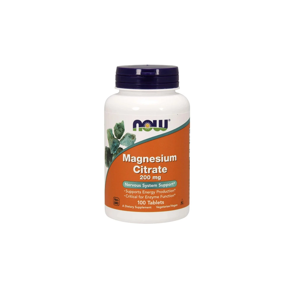 Now Magnesium Citrate 200mg Κιτρικό Μαγνήσιο 100 ταμπλέτες