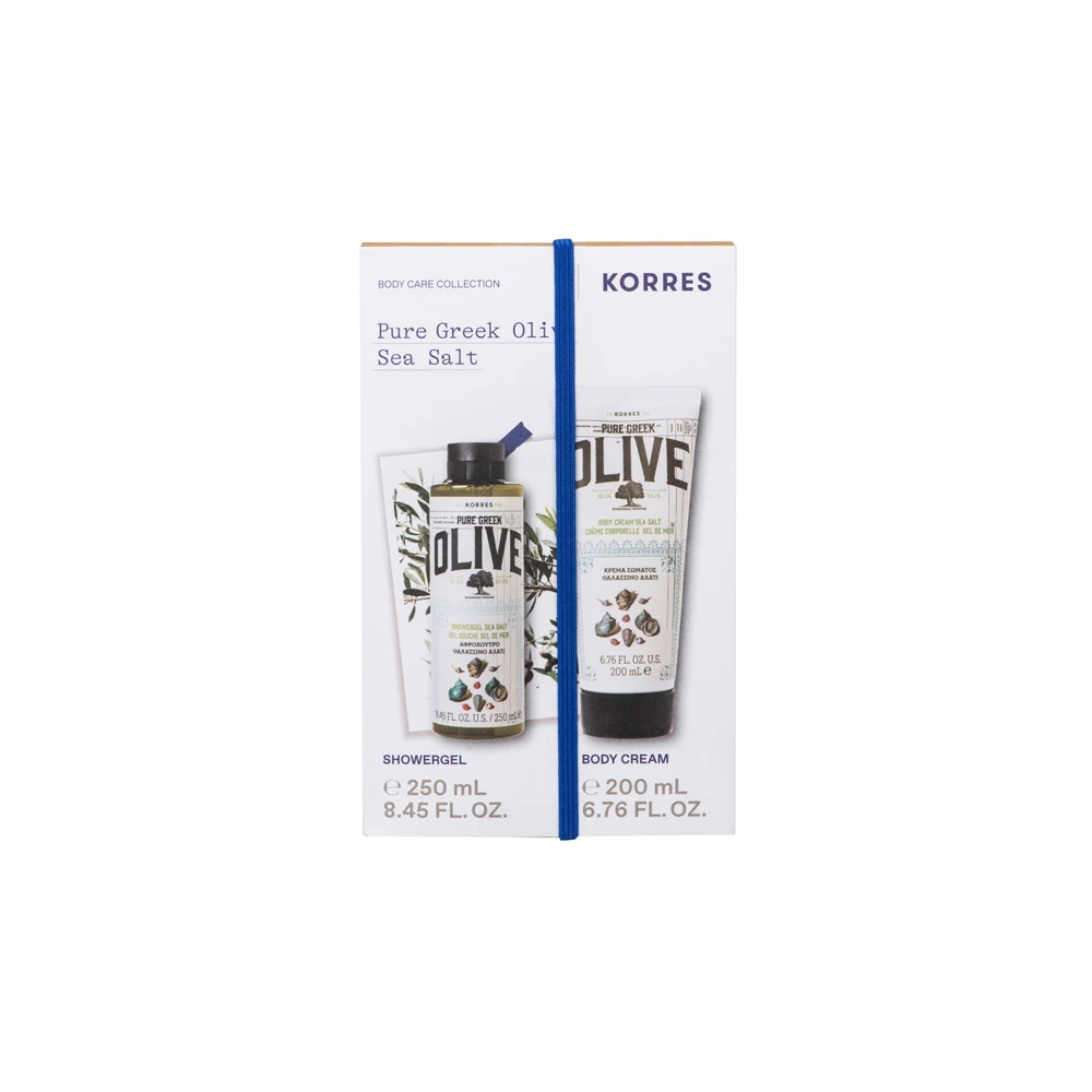 Korres Promo Pure Greek Olive Sea Salt Showergel 250ml & Body Milk 200ml
