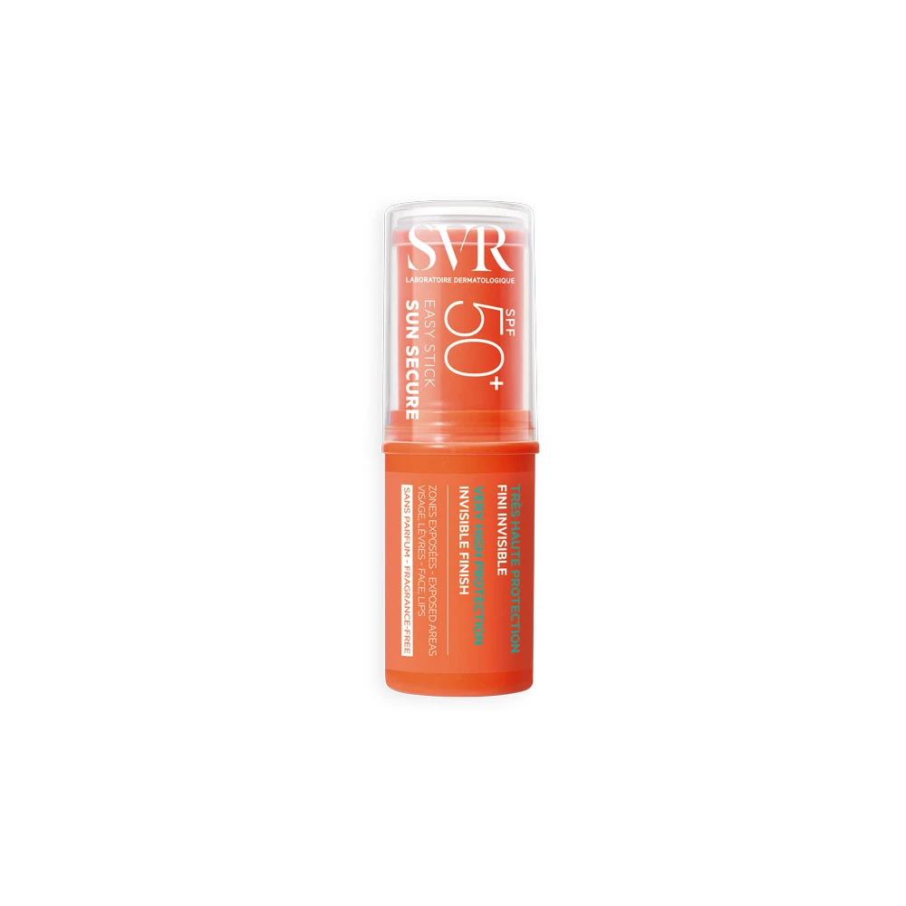 SVR Sun Secure SPF50+ Easy Stick Διάφανο Αντηλιακό Στικ Προσώπου Πολύ Υψηλής Προστασίας 10gr