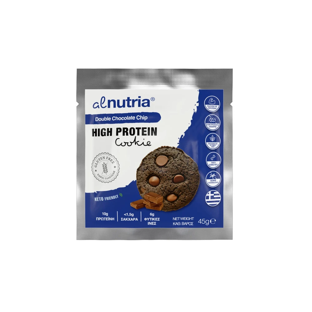 Alnutria High Protein Cookies With Double Chocolate Chips 45gr