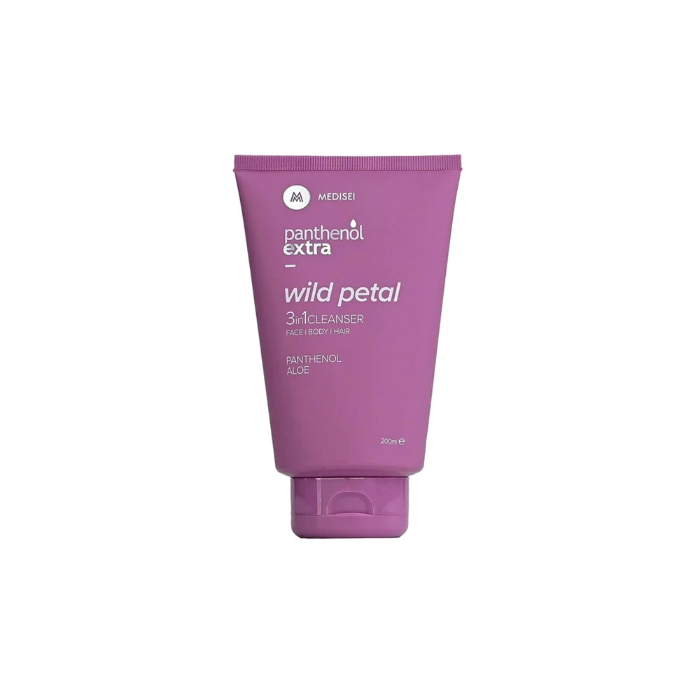 Panthenol Extra Wild Petal 3in1 Cleanser Γυναικείο Αφρόλουτρο & Σαμπουάν 200ml