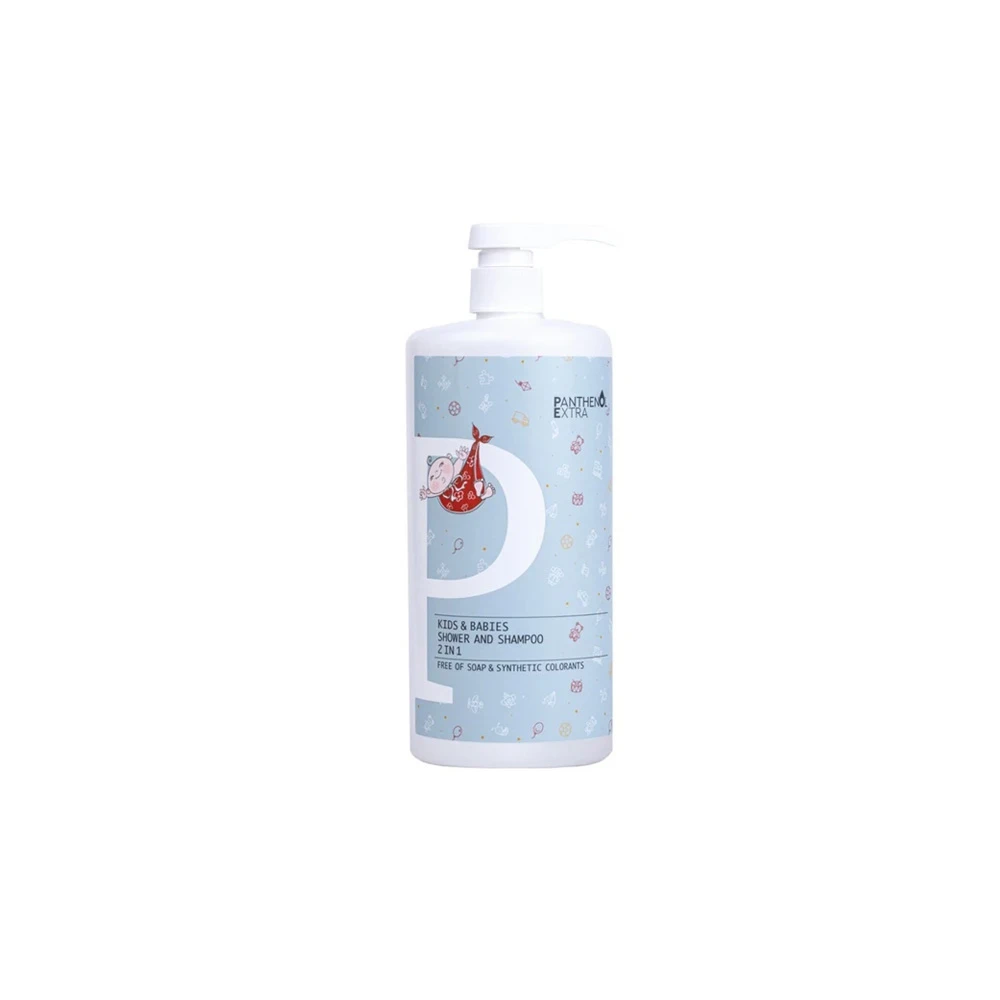 Panthenol Extra Kids & Babies Shower & Shampoo 2 In 1 Παιδικό & Βρεφικό Αφρόλουτρο Σαμπουάν 1Lt