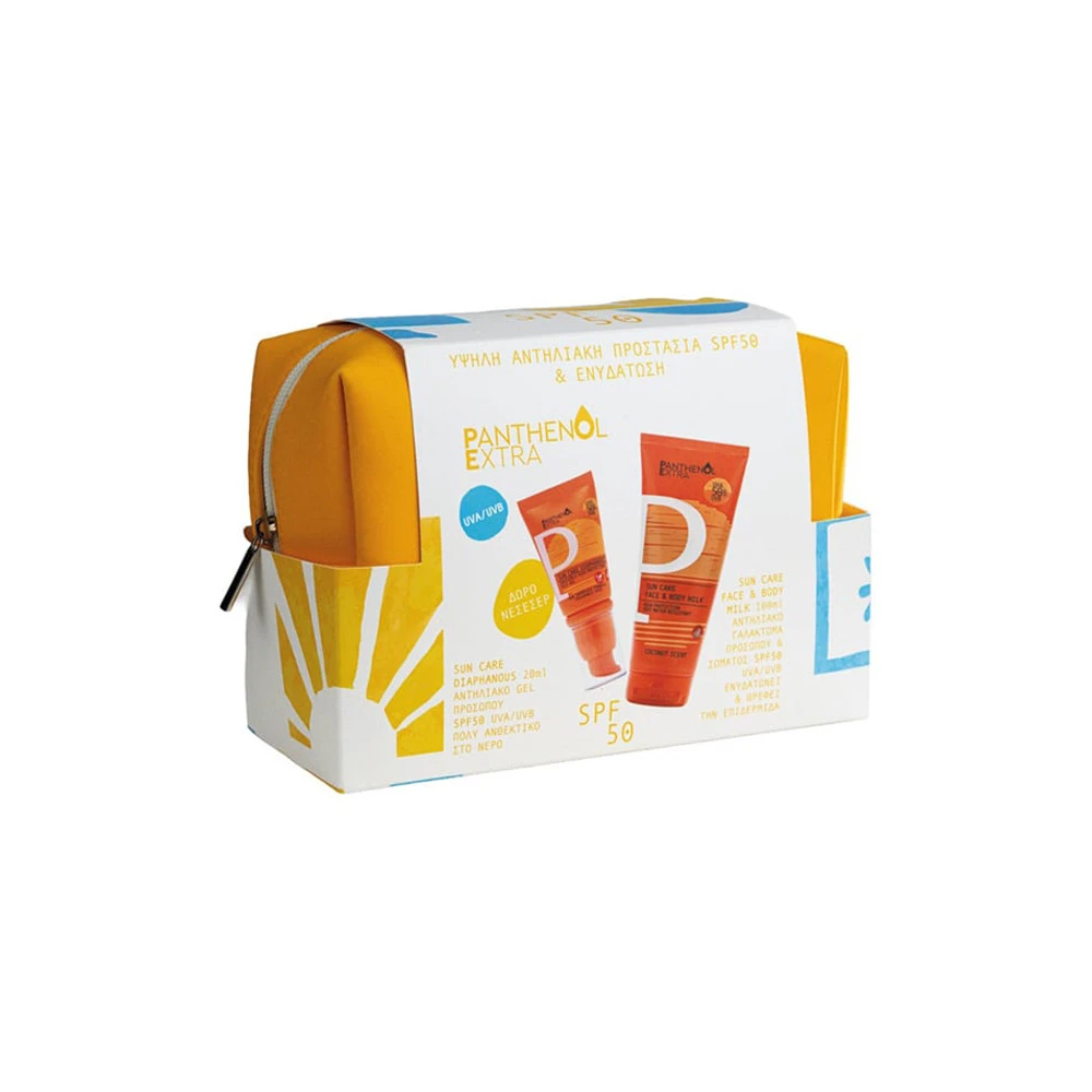 Panthenol Extra Promo Diaphanous Aντηλιακό Προσώπου SPF50 20ml & Αντηλιακό Γαλάκτωμα Σώματος & Προσώπου SPF50 100ml