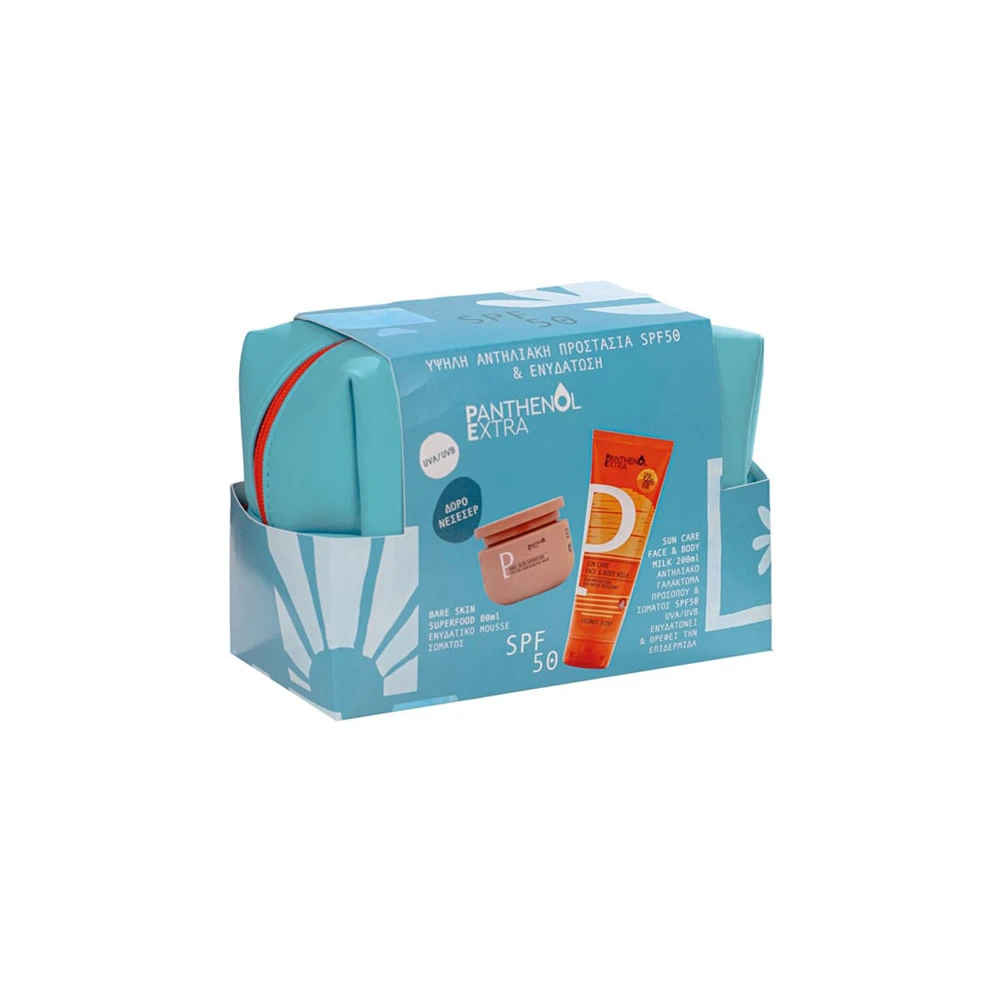 Panthenol Extra Promo Α Brighter Way to Care Αντηλιακό Γαλάκτωμα Σώματος & Προσώπου SPF50 200ml & Bare Skin Superfood Mousse Σώματος 80ml