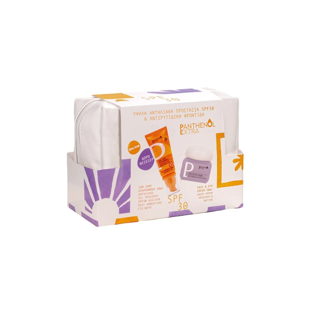 Panthenol Extra Promo Diaphanous Αντηλιακό Τζελ Προσώπου SPF30 50ml & Face & Eye Cream Αντιρυτιδική Κρέμα Προσώπου & Ματιών 50ml