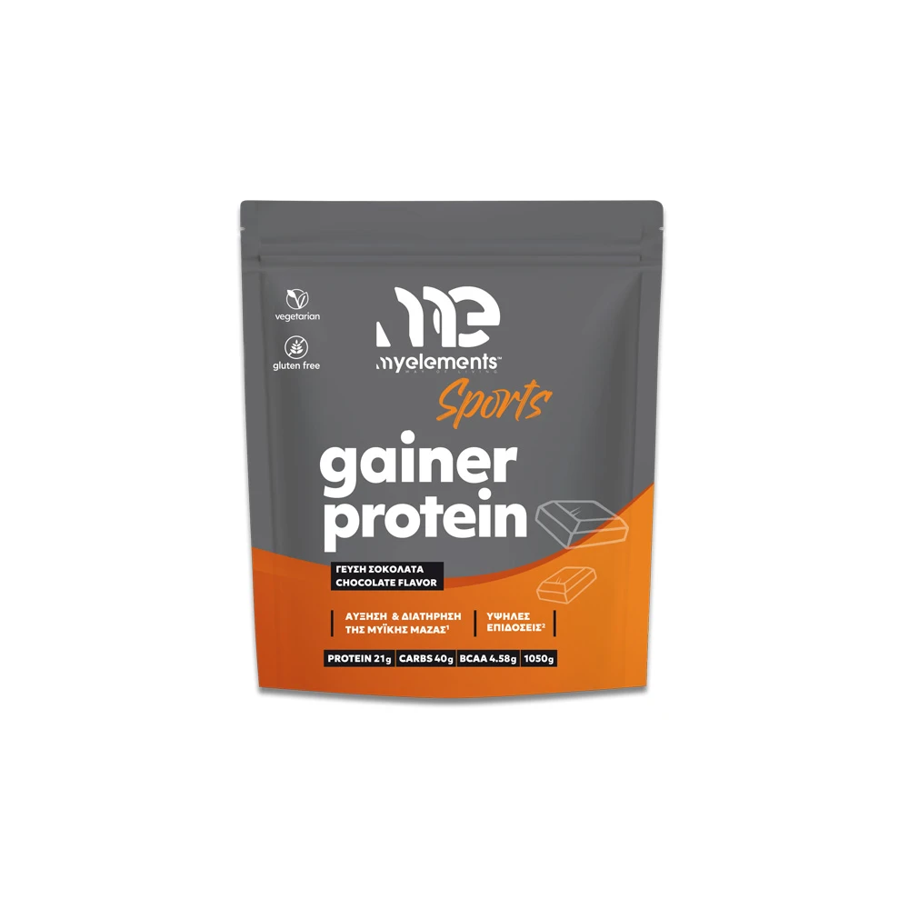 My Elements Gainer Choco Protein Dietary Supplement With Protein Carbohydrates Creatine & Vitamins Chocolate Flavour 1050gr