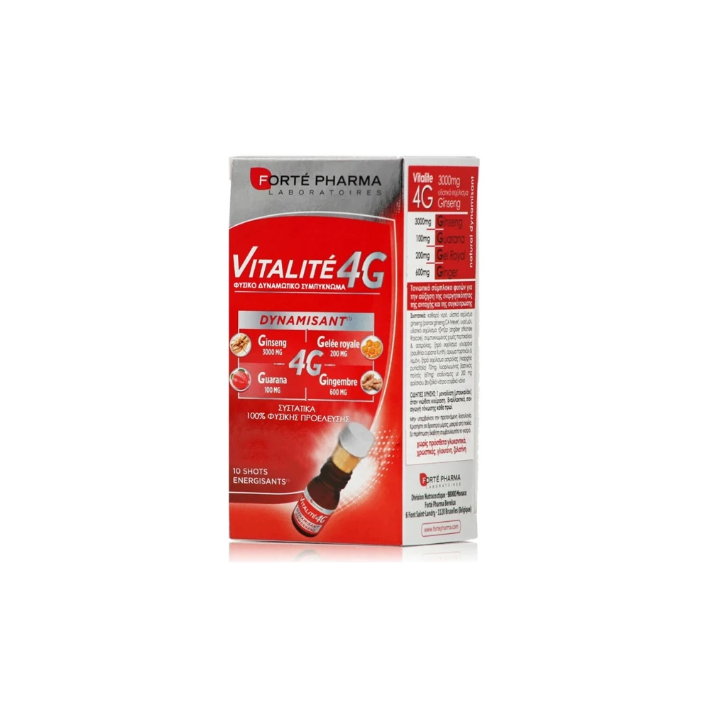 Forte Pharma Energy Vitalite 4G Dynamisant Τονωτικό Δυναμωτικό Διεγερτικό Συμπύκνωμα 10 αμπούλες x 10ml