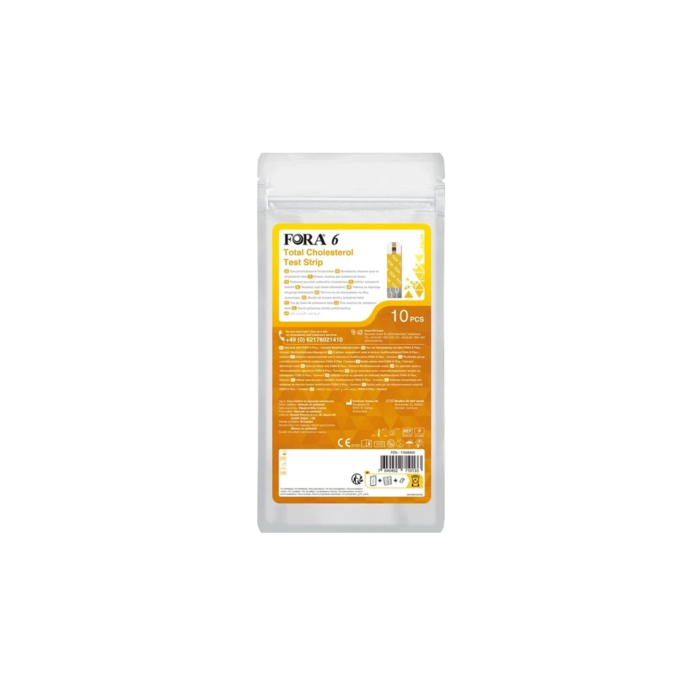 Fora 6 Total Cholesterol Test Strips 10 pieces