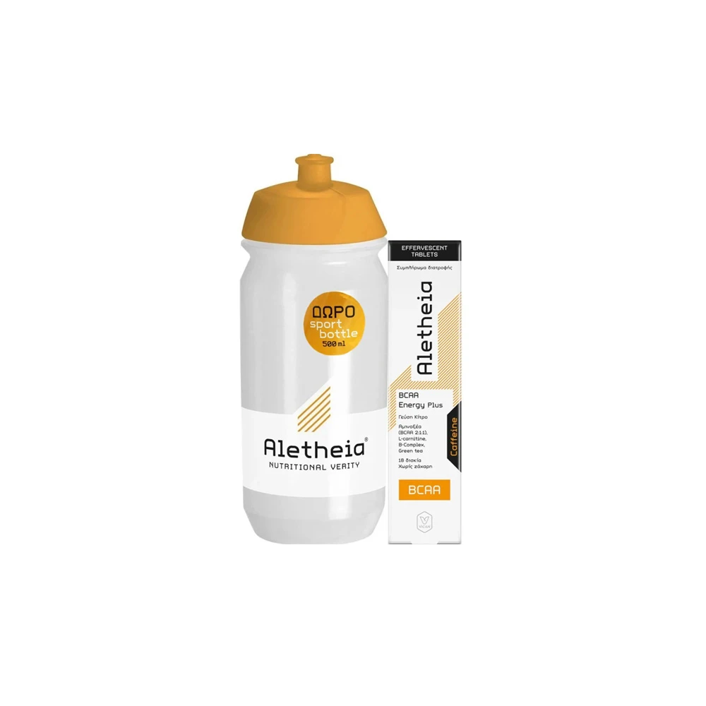 Aletheia Promo BCAA Energy Plus Για Υποστήριξη Της Ενέργειας & Mυϊκής Λειτουργίας 18 αναβράζοντα δισκία & Aletheia Μπουκάλι 500ml