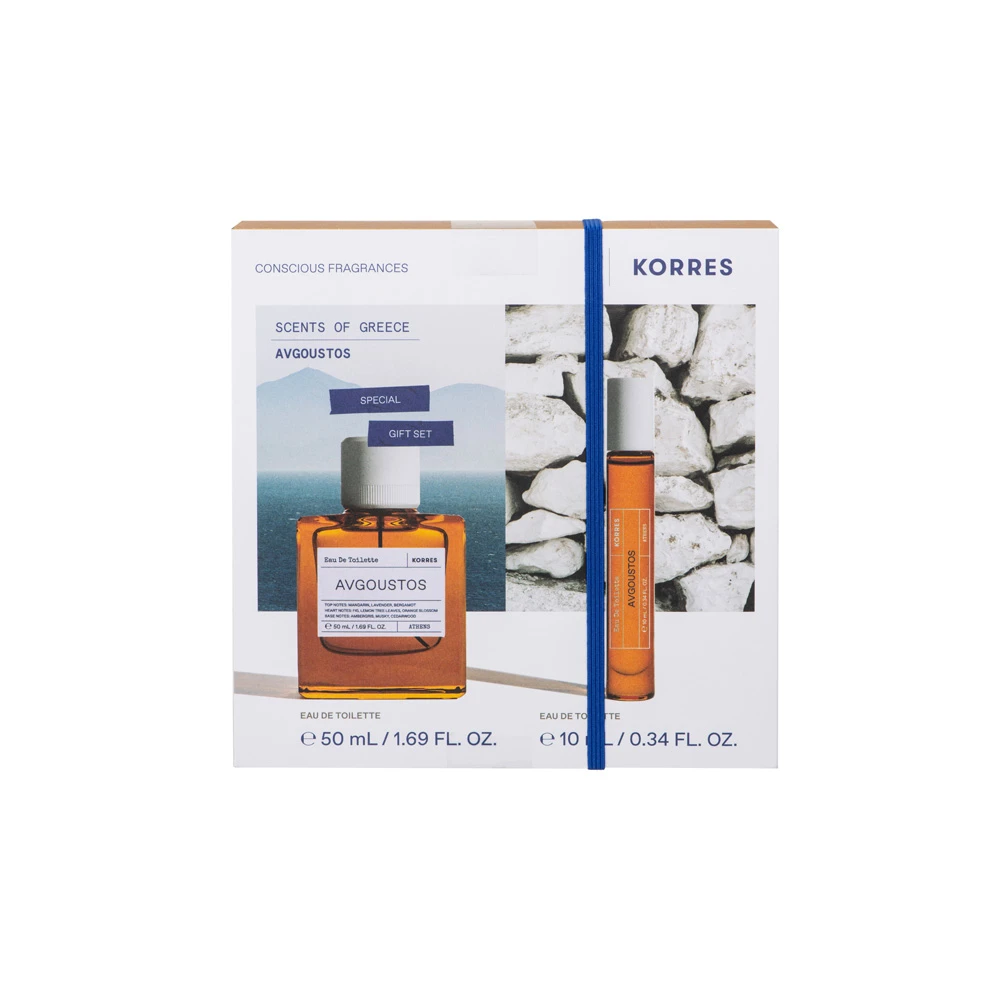 Korres Promo Scents of Greece Avgoustos Eau de Τoilette Άρωμα 50ml & Avgoustos Eau de Τoilette Άρωμα 10ml