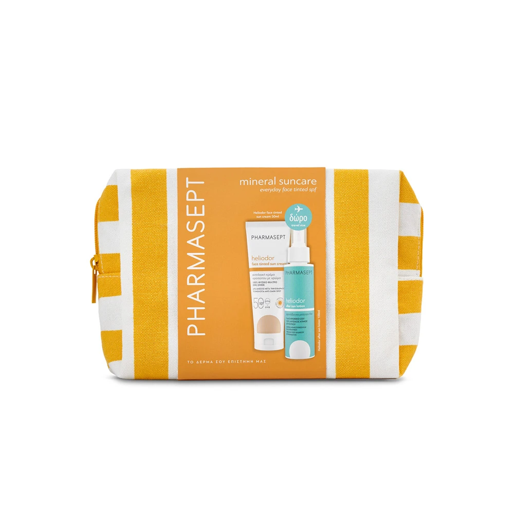 Pharmasept Promo Heliodor Face Tinted Sun Cream SPF50 50ml & Travel Size Heliodor After Sun Lotion 100ml