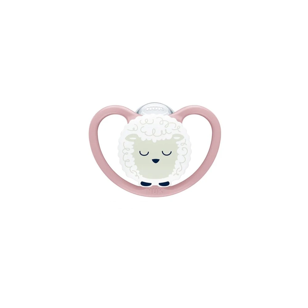Nuk Perfect Match Air Night Silicone Pacifier Sheep With Case for 6-18m 1 piece
