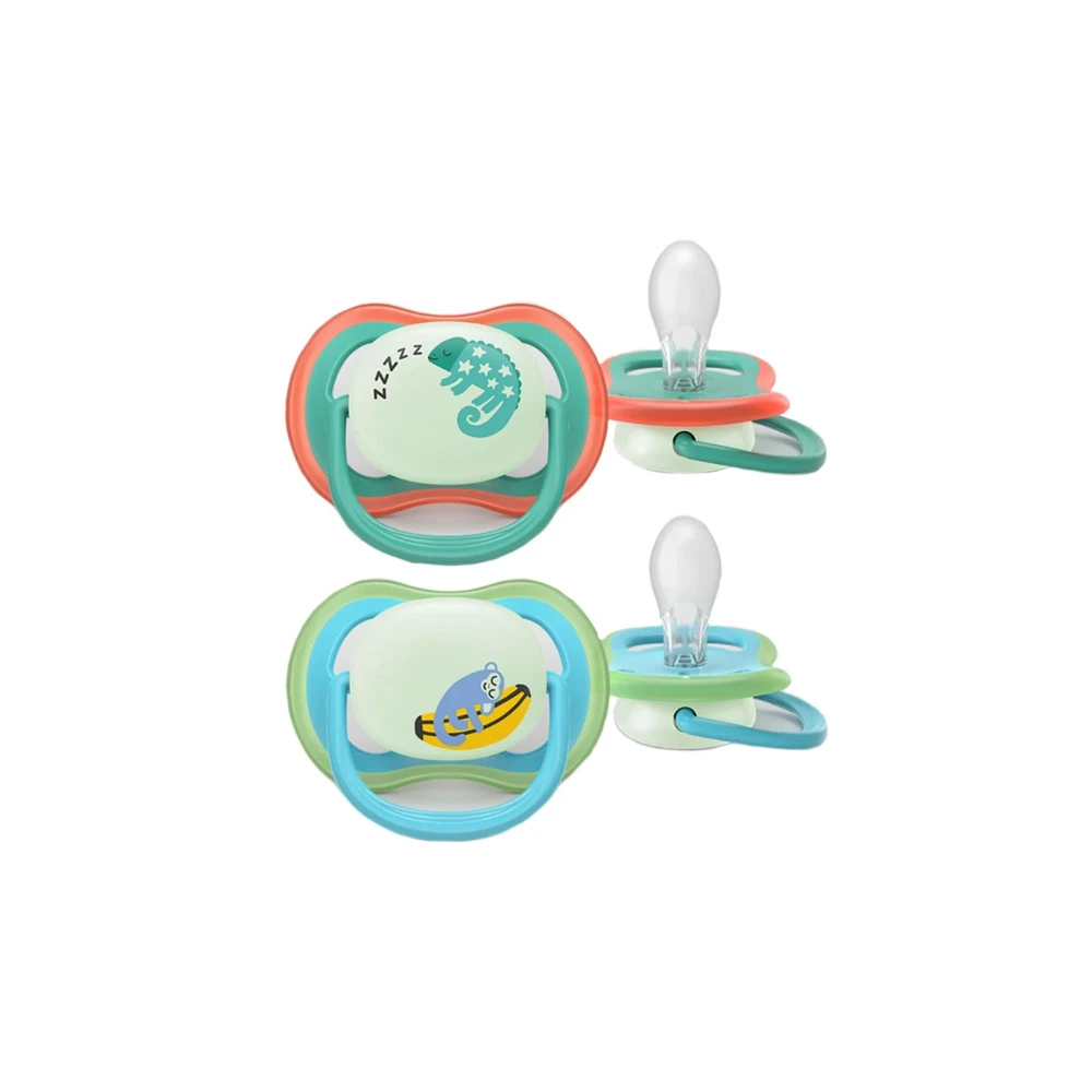 Philips Avent Ultra Air Nighttime 6-18 Μηνών Ορθοδοντική Πιπίλα Σιλικόνης 2 τεμάχια