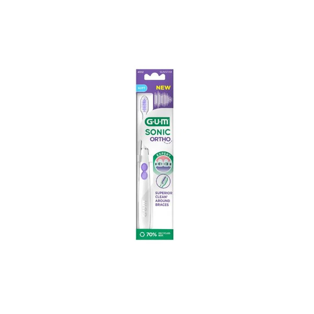 Gum 4102 Sonic Ortho Electric Toothbrush With Battery 1 piece