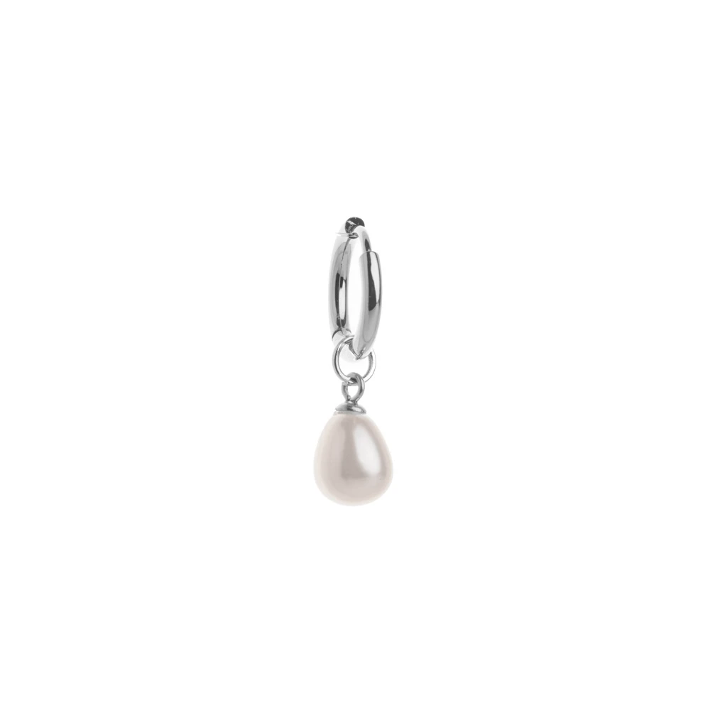 Borghetti Art 1317 Con Perla Acciaio Pearl Stainless Steel Earring 1 pair
