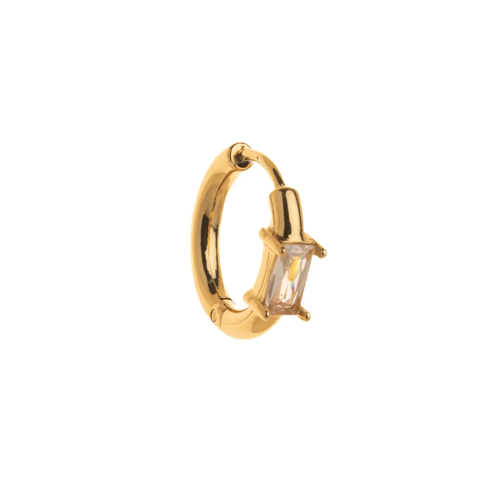 Borghetti Art 1339 Brillantino Oro Hoop Earrings Gold Sparkling Crystal Design 1 pair