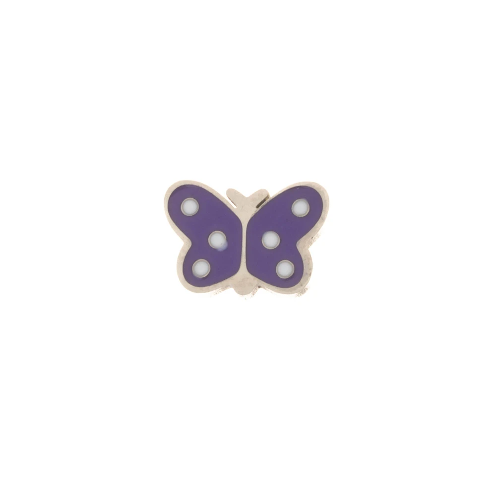 Borghetti Art 1347 Farfalla Acciaio Hoop Earrings Stainless Steel Butterfly Design 1 pair