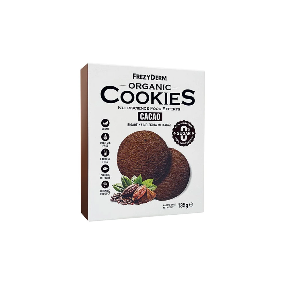 Frezyderm Organic Cookies Cacao 0% Sugar 135gr