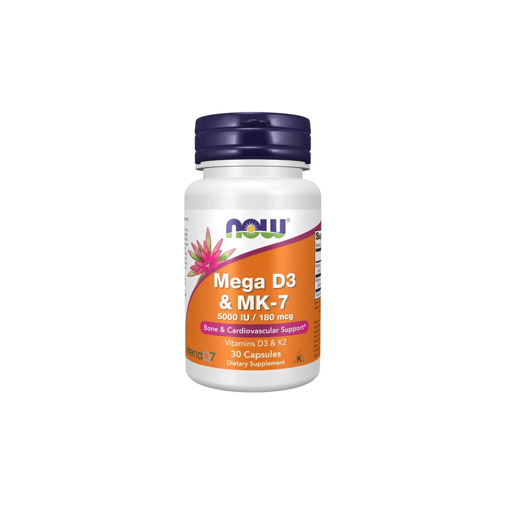 Now Mega D3 & MK-7 Με Βιταμίνη D3 & Βιταμίνη K2 30 κάψουλες