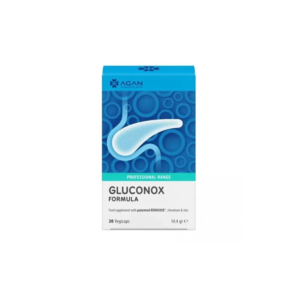 Agan Professional Range Gluconox Formula Φόρμουλα Για Τη Διατήρηση Των Επιπέδων Γλυκόζης Σε Φυσιολογικά Επίπεδα 30 φυτικές κάψουλες