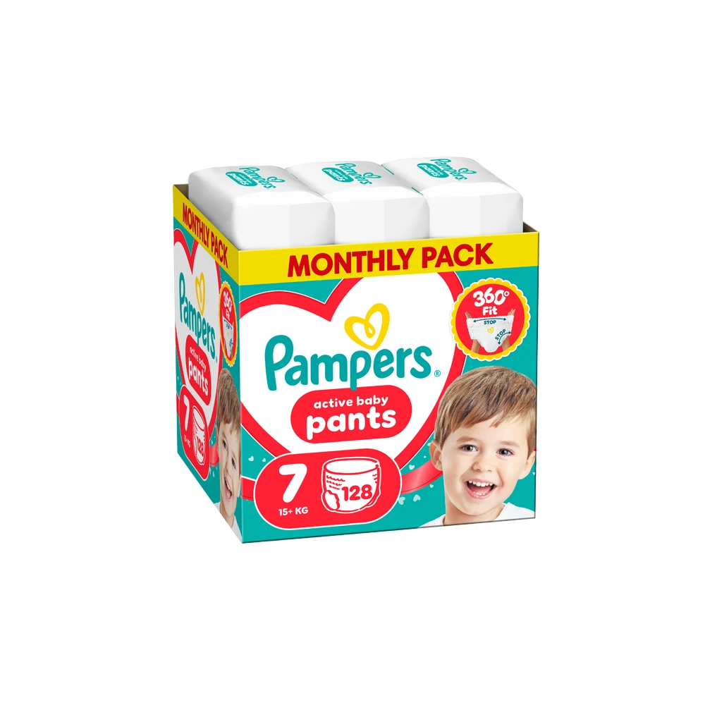 Pampers Pants Πάνες-Βρακάκι Μέγεθος 7 (15kg+) 128 πάνες