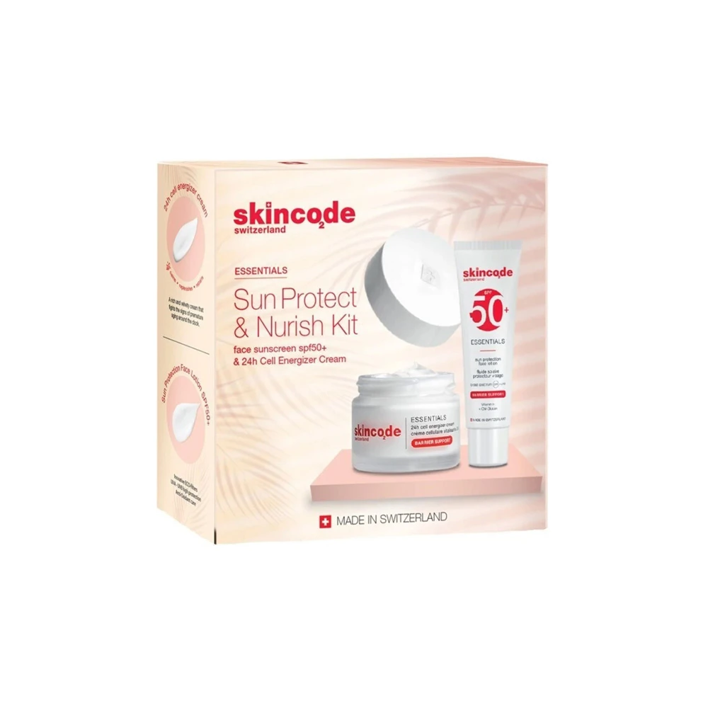 Skincode Promo Sun Kit & Nurish Kit Essentials Sun Protection SPF50+ 50ml & 24h Cell Energizer Cream 50ml