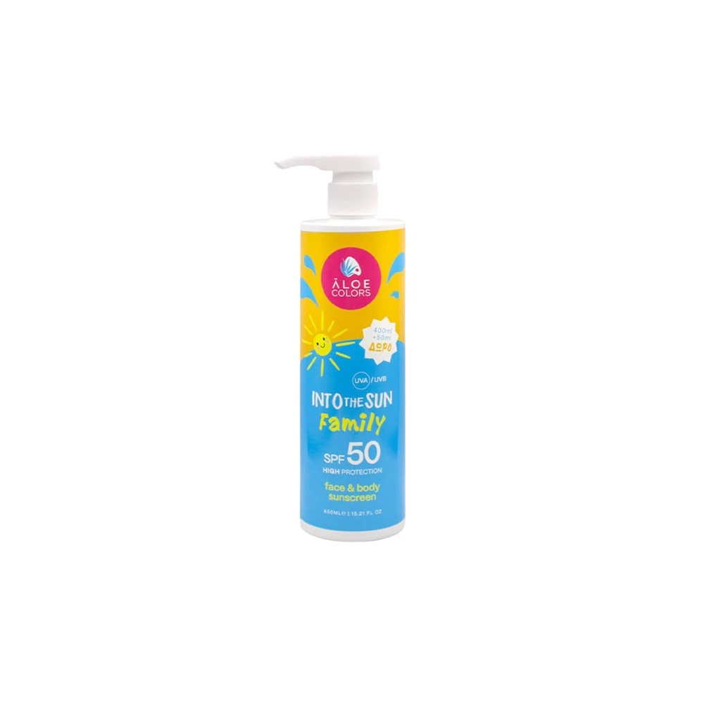 Aloe Colors Into the Sun Family Family Sunscreen SPF50 450ml