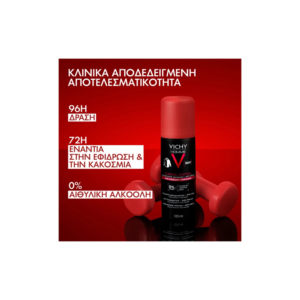 Vichy Homme 96h Clinical Control Deodorant Aerosol 125ml