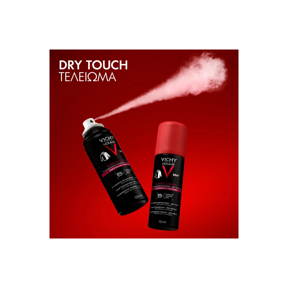 Vichy Homme 96h Clinical Control Deodorant Aerosol 125ml