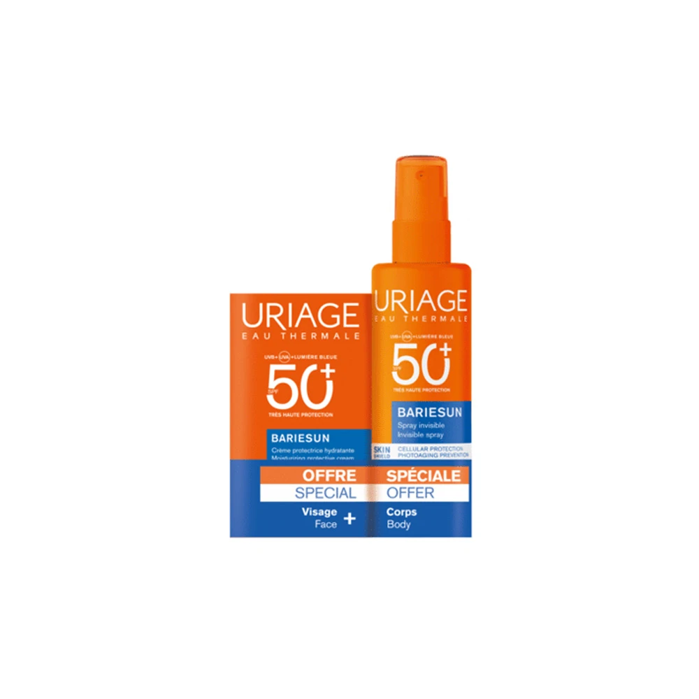 Uriage Promo Bariesun Invisible Scented Dry Touch Spray SPF50+ 200ml & Gift Moisturizing Protective Cream SPF50+ 50ml