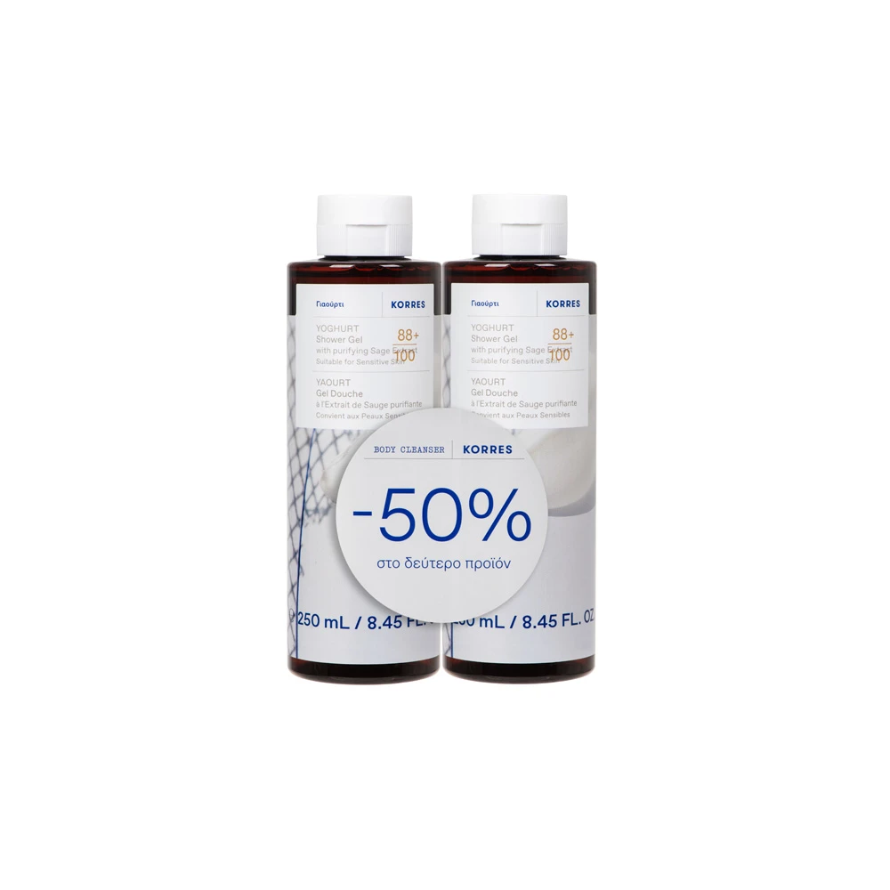 Korres Promo (-50% Στο 2ο Προϊόν) Γιαούρτι Αφρόλουτρο 2x250ml