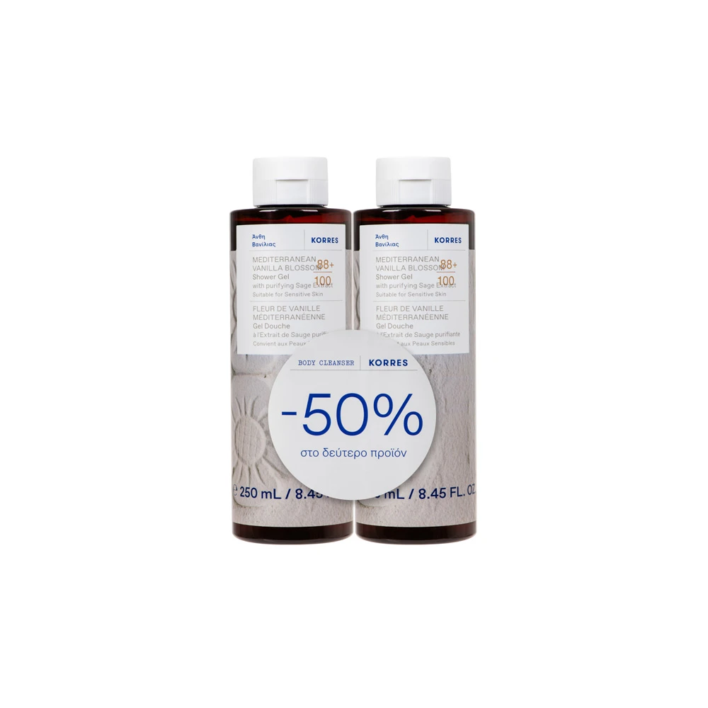 Korres Promo (-50% Στο 2ο Προϊόν) Άνθη Βανίλιας Αφρόλουτρο 2x250ml