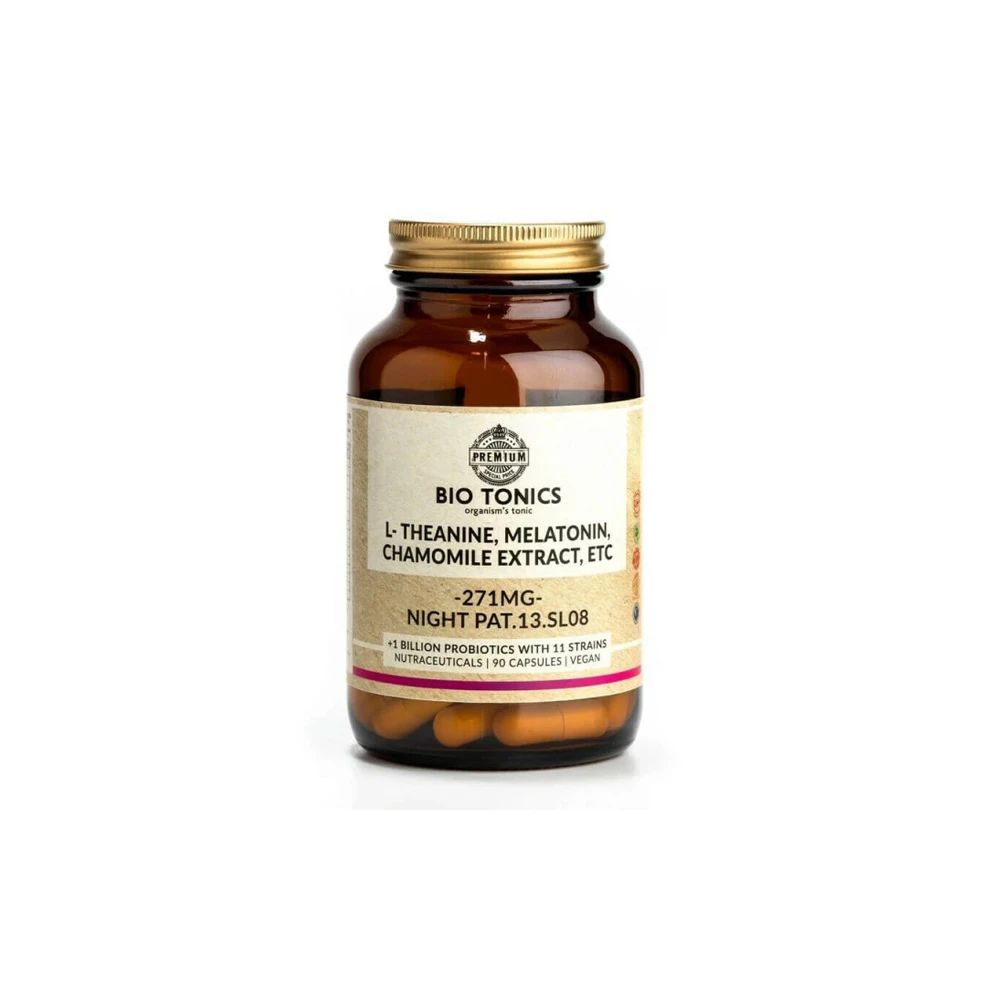 Bio Tonics L-theanine Melatonin Chamomile Extract 271mg 90 vegan caps