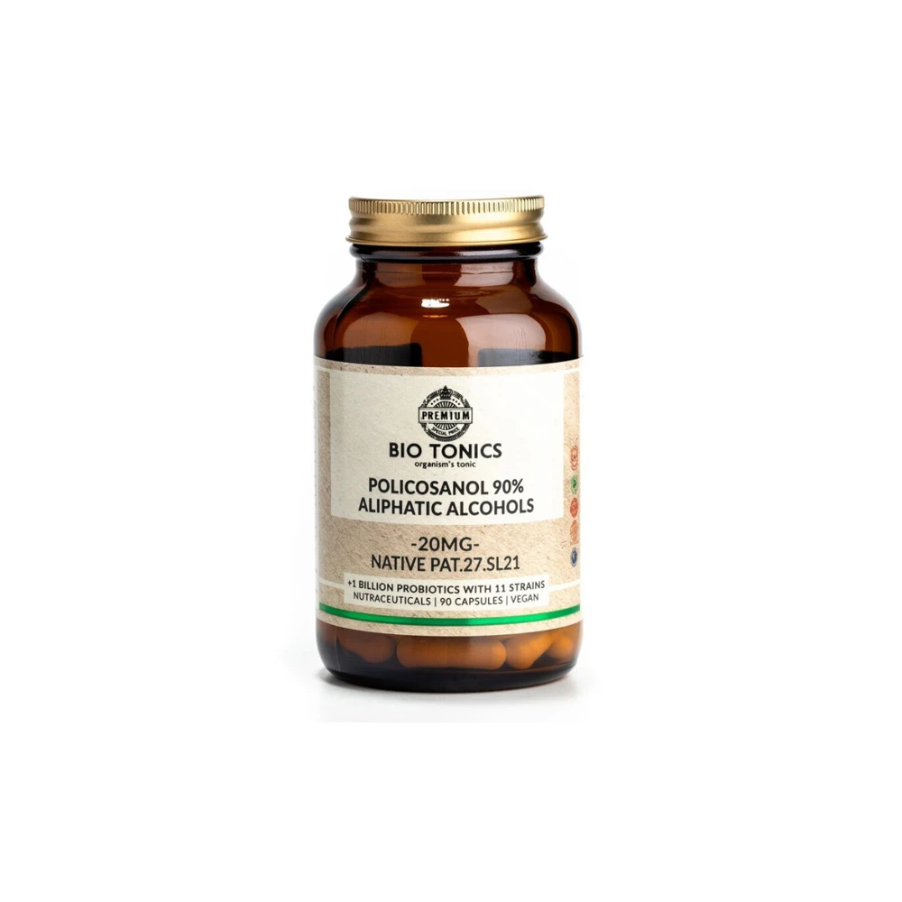 Bio Tonics Policosanol 90% Aliphatic Alcohols Slimming Supplement 90 vegan caps