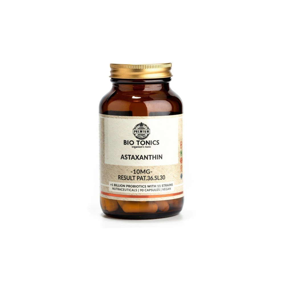 Bio Tonics Astaxathin 10mg Συμπλήρωμα Διατροφής Με Ασταξανθίνη 90 φυτικές κάψουλες