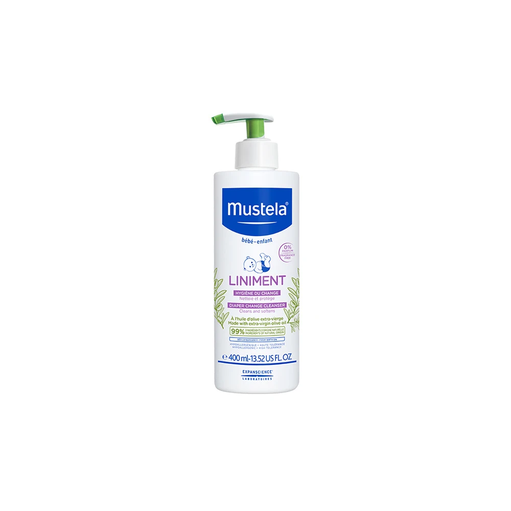 Mustela Liniment Diaper Change Cleanser Γαλάκτωμα Καθαρισμού Της Μηρογεννητικής Περιοχής 400ml
