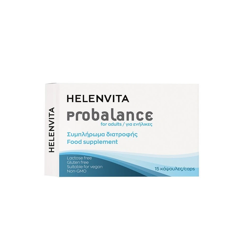 Helenvita Probalance Συμπλήρωμα Διατροφής Για Την Καλή Λειτουργία Του Εντέρου 15 κάψουλες